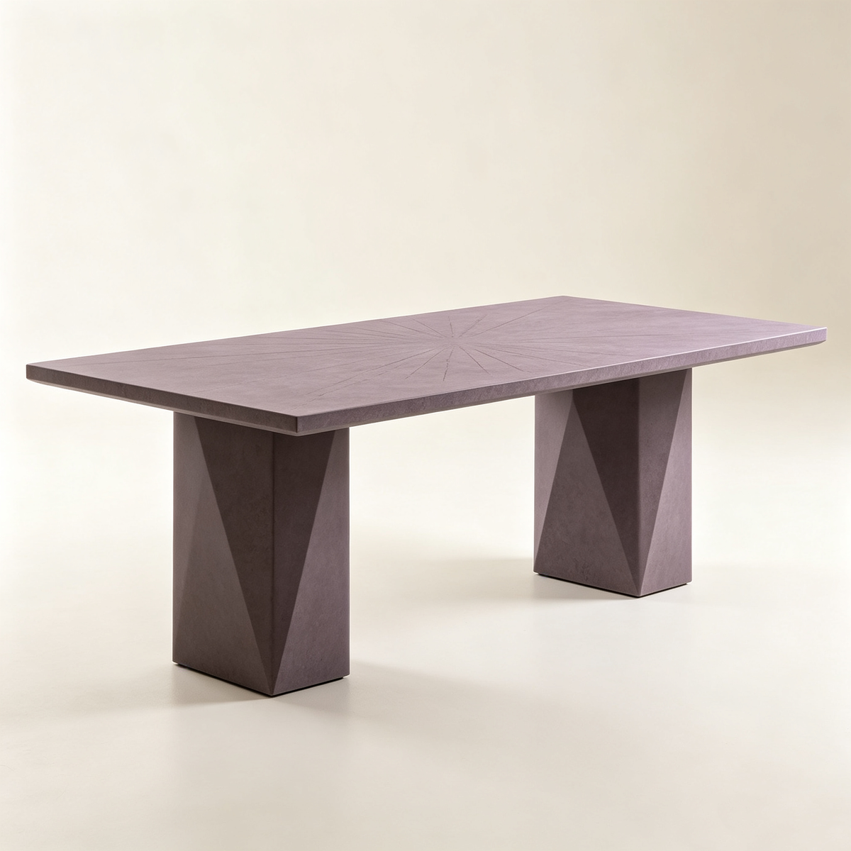Lavender Geometric Rectangular Dining Table