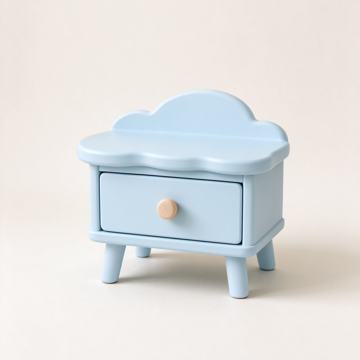 Light Blue Cloud Storage Cabinet with Drawer