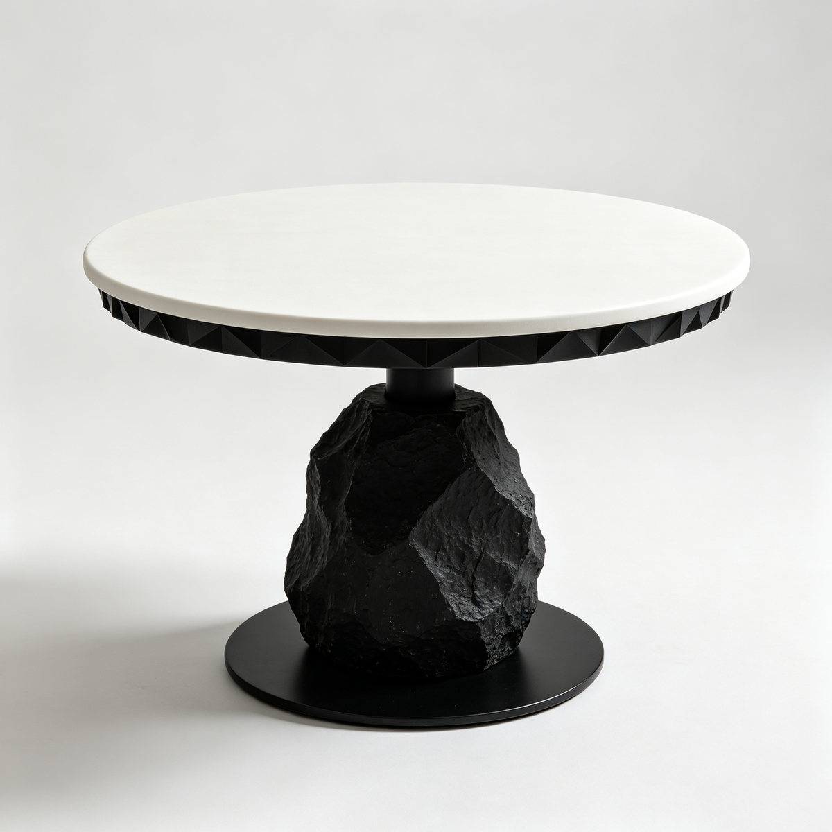 Black and White Modern Round Coffee Table