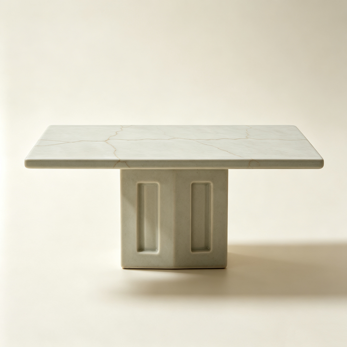 White Marble Rectangular Coffee Table