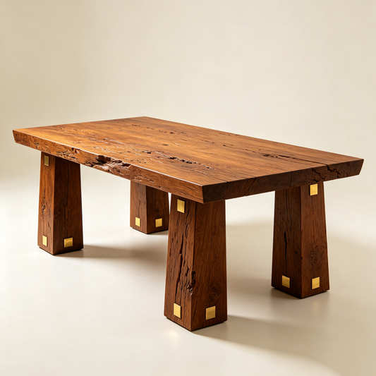 Reclaimed Wood Rectangular Dining Table
