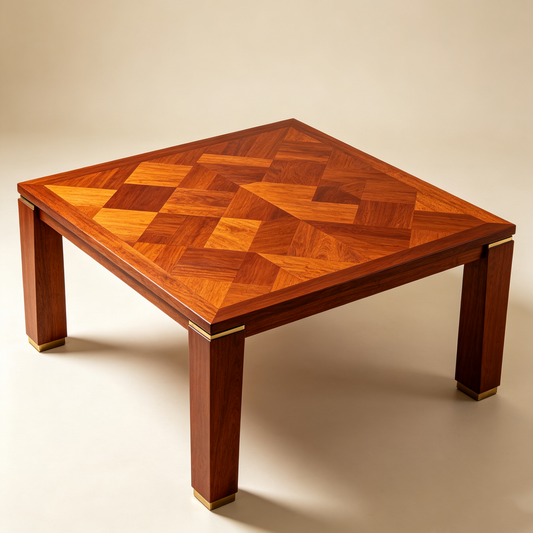 Rosewood Parquet Square Coffee Table